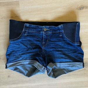 Maternity denim shorts, Isabel Maternity Midi Short, size 4/27